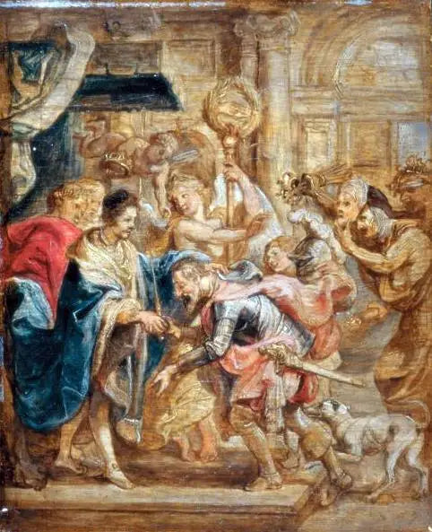 The Reconciliation of King Henry III and Henry of Navarre - Peter Paul Rubens