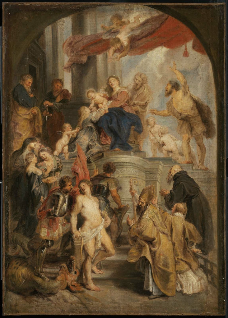 The Virgin and Child Adored by Saints - Peter Paul Rubens