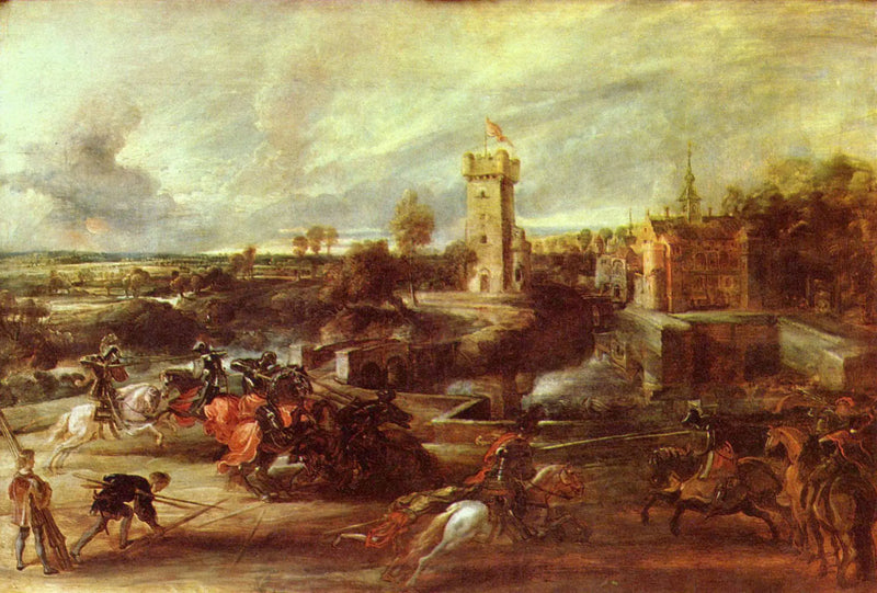 Tournament near the moats of Steen Castle - Peter Paul Rubens