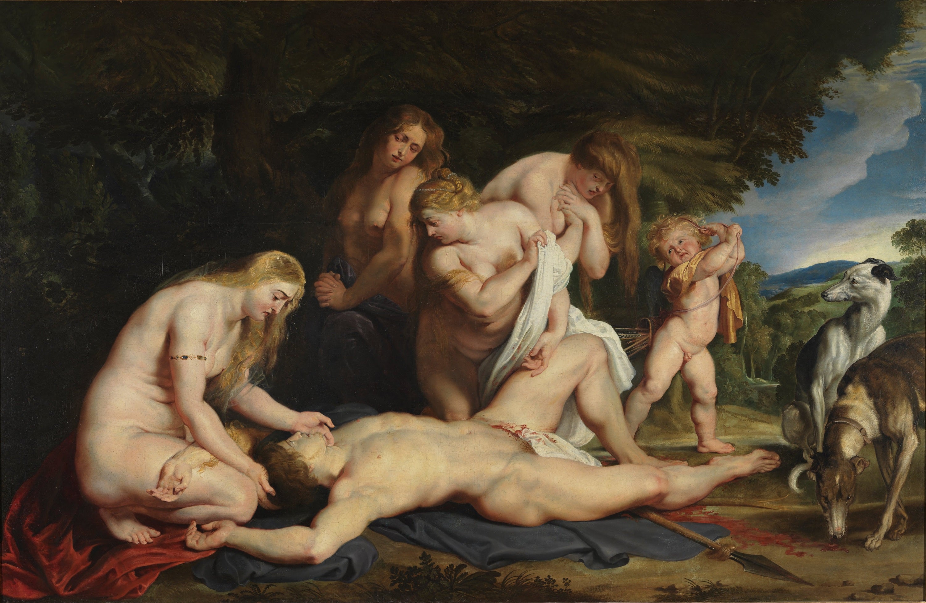 The Death of Adonis - Peter Paul Rubens