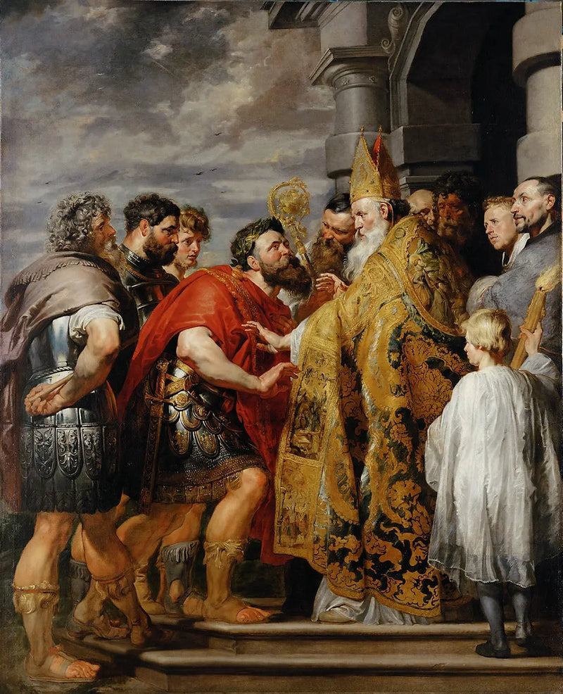 Théodose and Saint Ambrose - Peter Paul Rubens