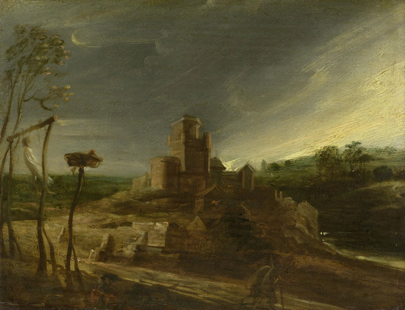 Landscape with a Hanged Man on a Gallows - Peter Paul Rubens
