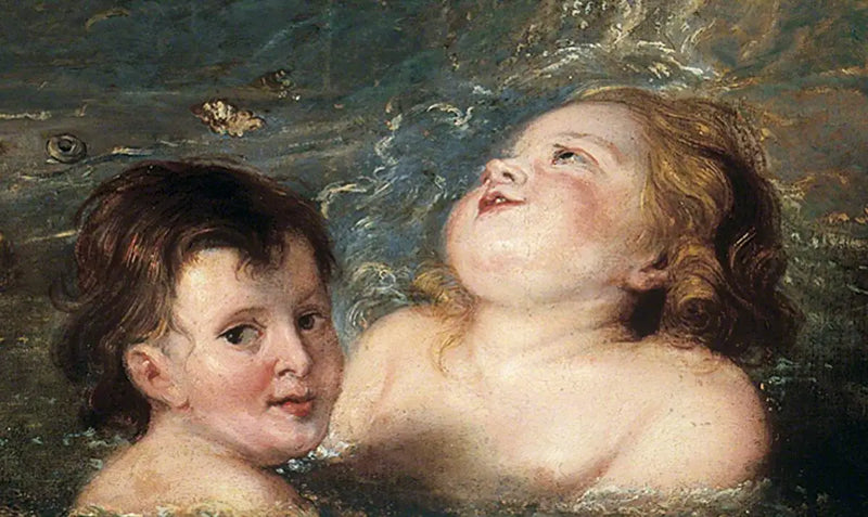 Heads of two children bathing in the sea - Peter Paul Rubens