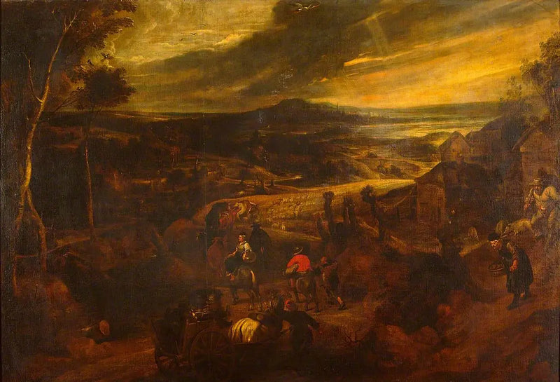 Landscape with Peasants - Peter Paul Rubens