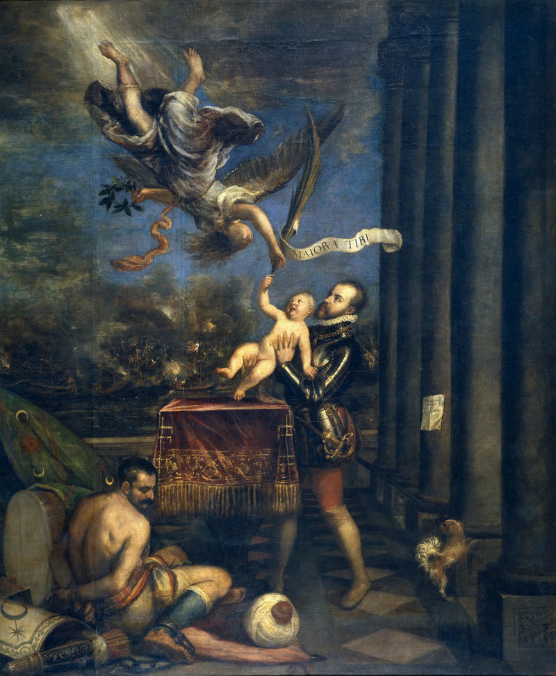 Philippe II offering his son, the Infante Don Ferdinand, to the sky - Titian