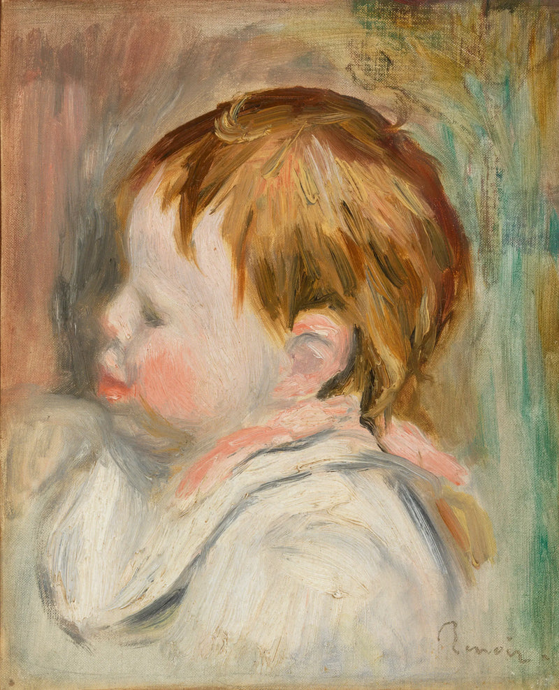 Baby's Head (Child's Head, profile to the left) - Pierre-Auguste Renoir