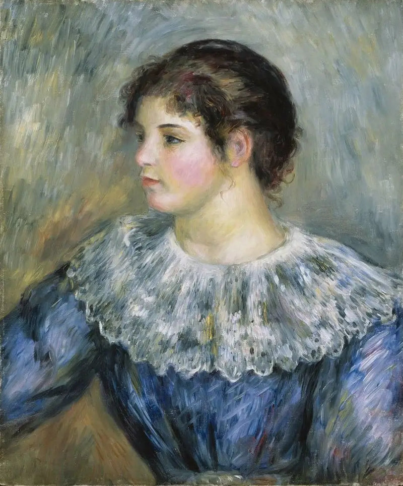 Bust portrait of a young girl - Pierre-Auguste Renoir