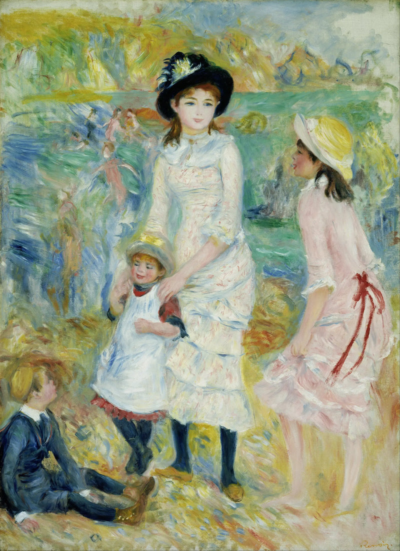 Children by the Sea, Guernsey - Pierre-Auguste Renoir