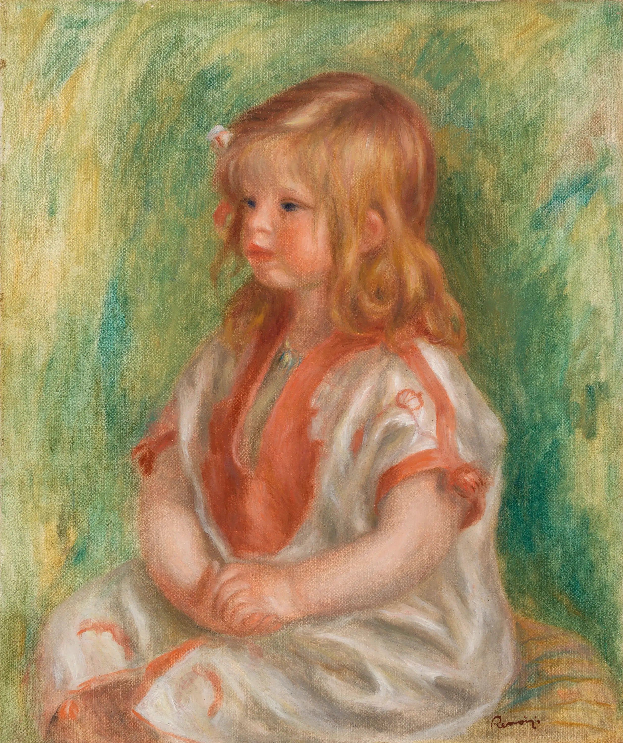 Reproduction du tableau « Claude Renoir - Pierre-Auguste Renoir » par Alpha Reproduction en peinture à l’huile