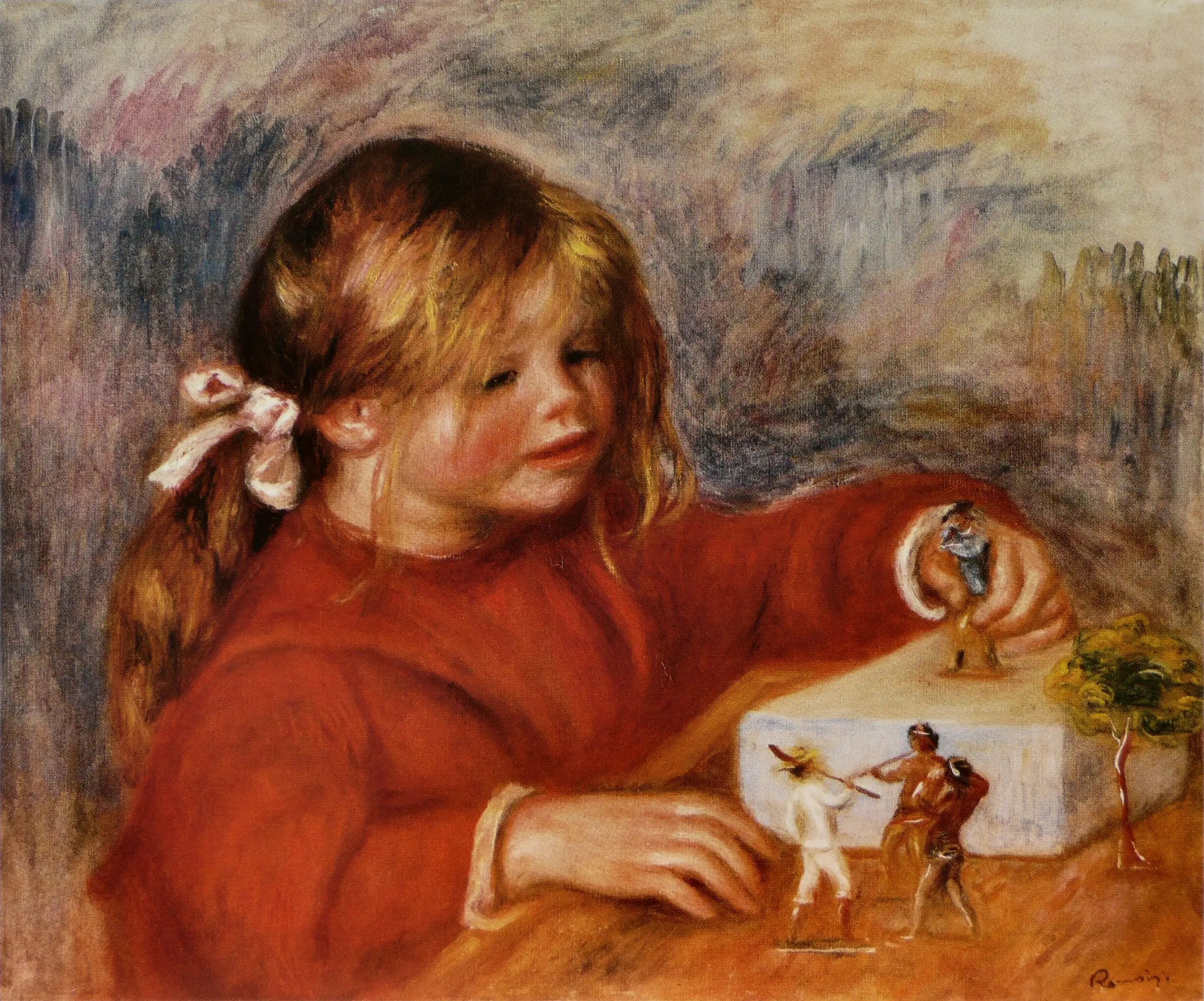 Reproduction du tableau « Claude Renoir jouant - Pierre-Auguste Renoir » par Alpha Reproduction en peinture à l’huile