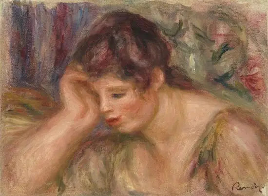 Woman Leaning - Pierre-Auguste Renoir