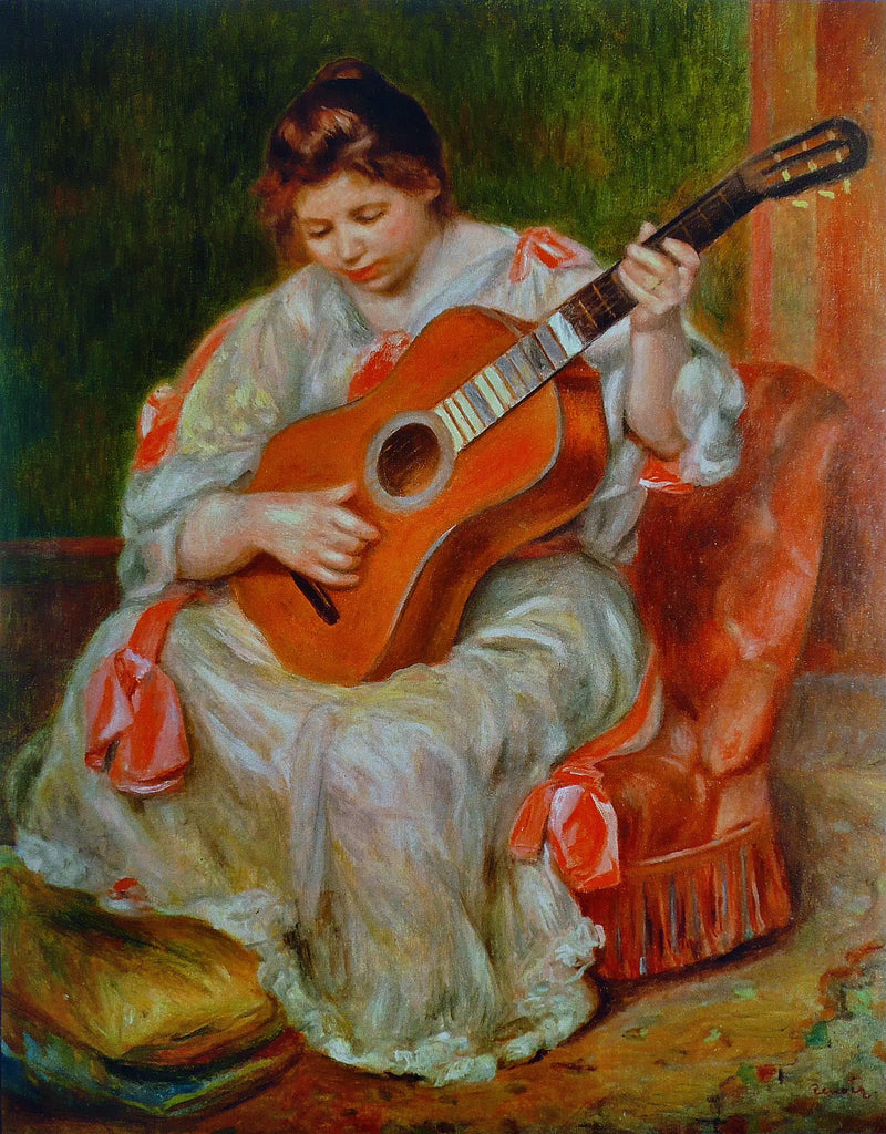 Woman Playing the Guitar - Pierre-Auguste Renoir