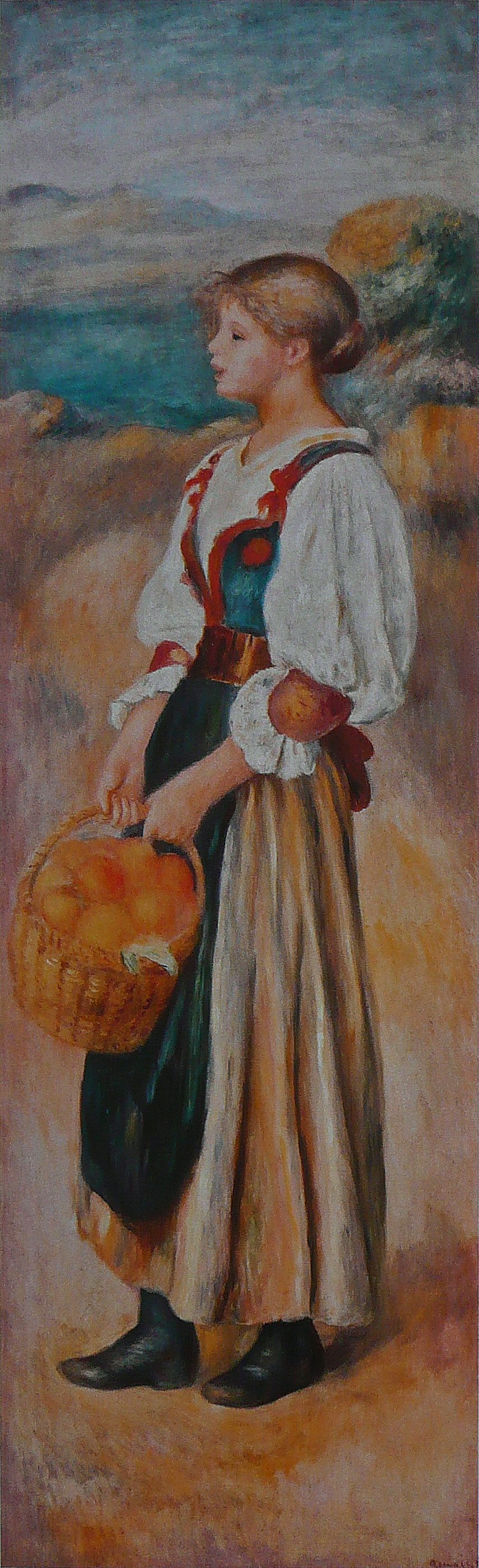 Reproduction du tableau « La Marchande d'oranges - Pierre-Auguste Renoir » par Alpha Reproduction en peinture à l’huile