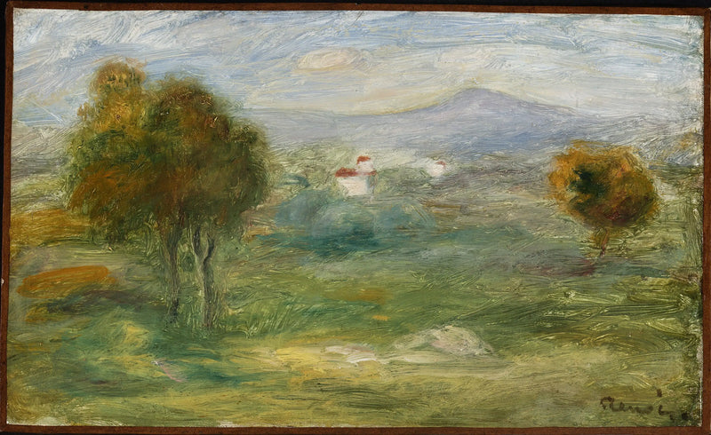 Landscape with Houses in Cagnes-sur-Mer - Pierre-Auguste Renoir