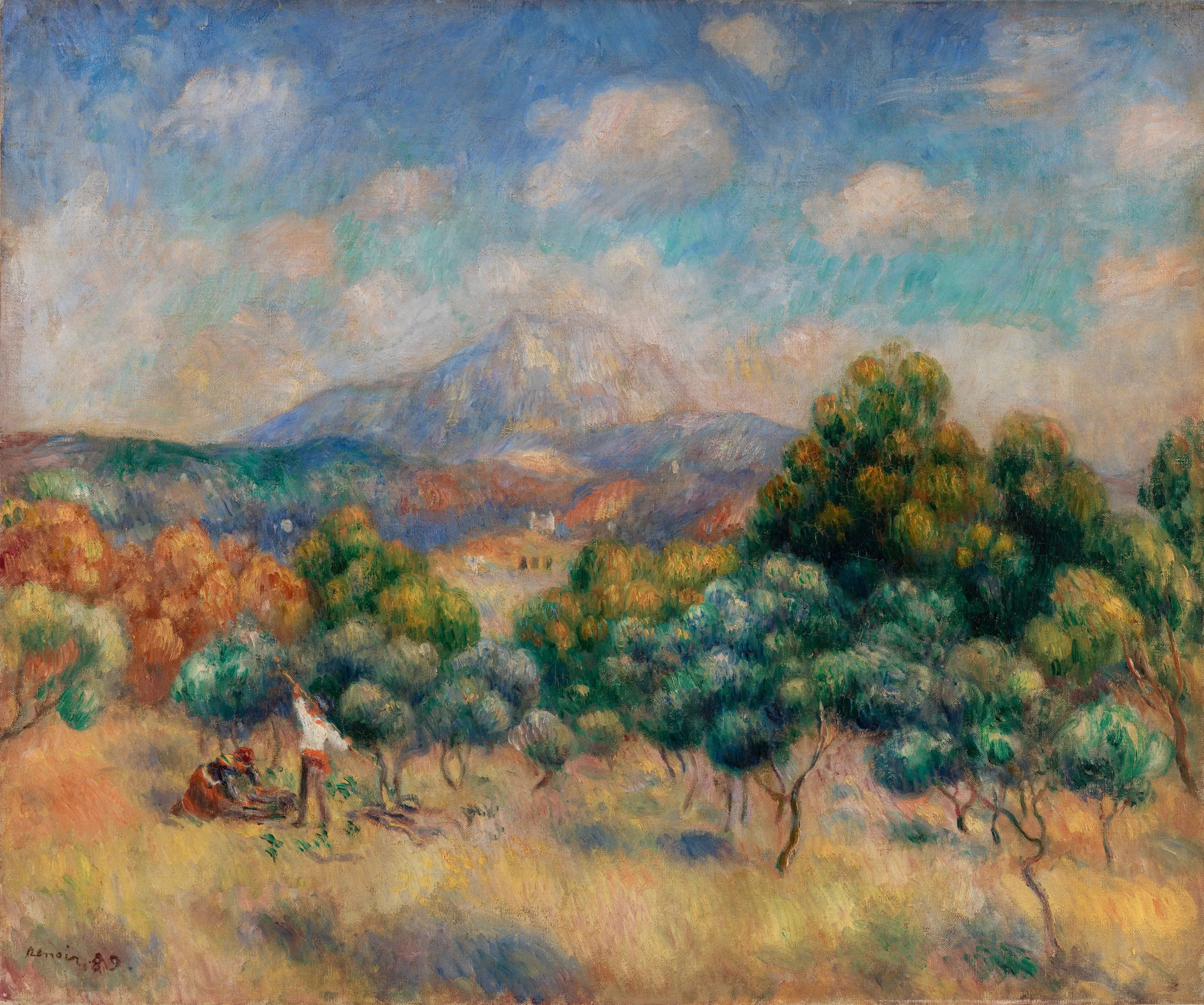 Reproduction du tableau « Montagne Sainte-Victoire (Paysage) - Pierre-Auguste Renoir » par Alpha Reproduction en peinture à l’huile