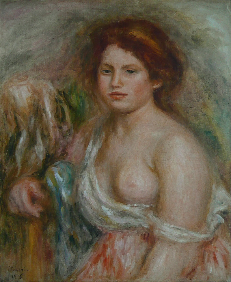 Bust Portrait of a Model - Pierre-Auguste Renoir