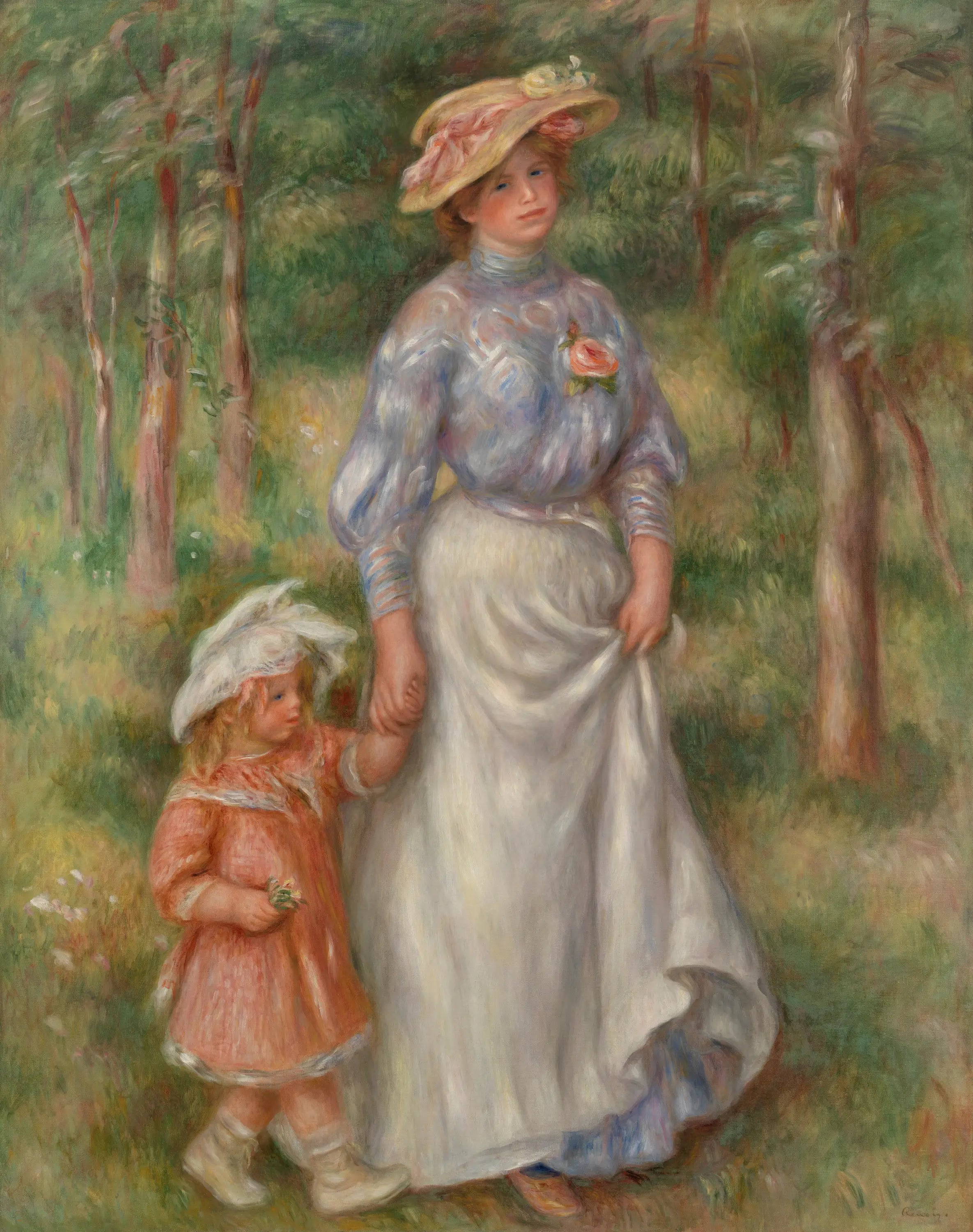Reproduction du tableau « La Promenade - Pierre-Auguste Renoir » par Alpha Reproduction en peinture à l’huile