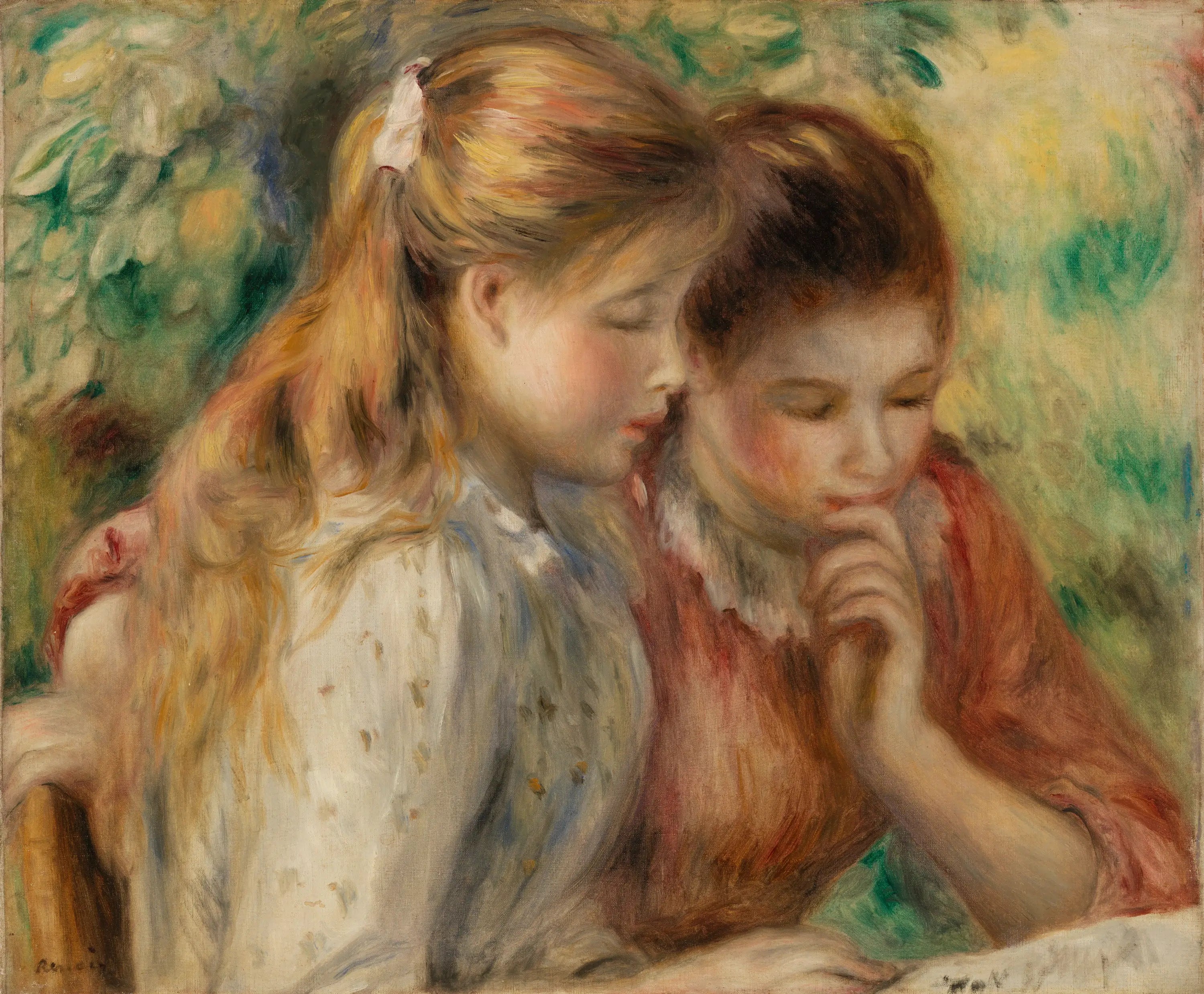 Reproduction du tableau « La Lecture - Pierre-Auguste Renoir » par Alpha Reproduction en peinture à l’huile