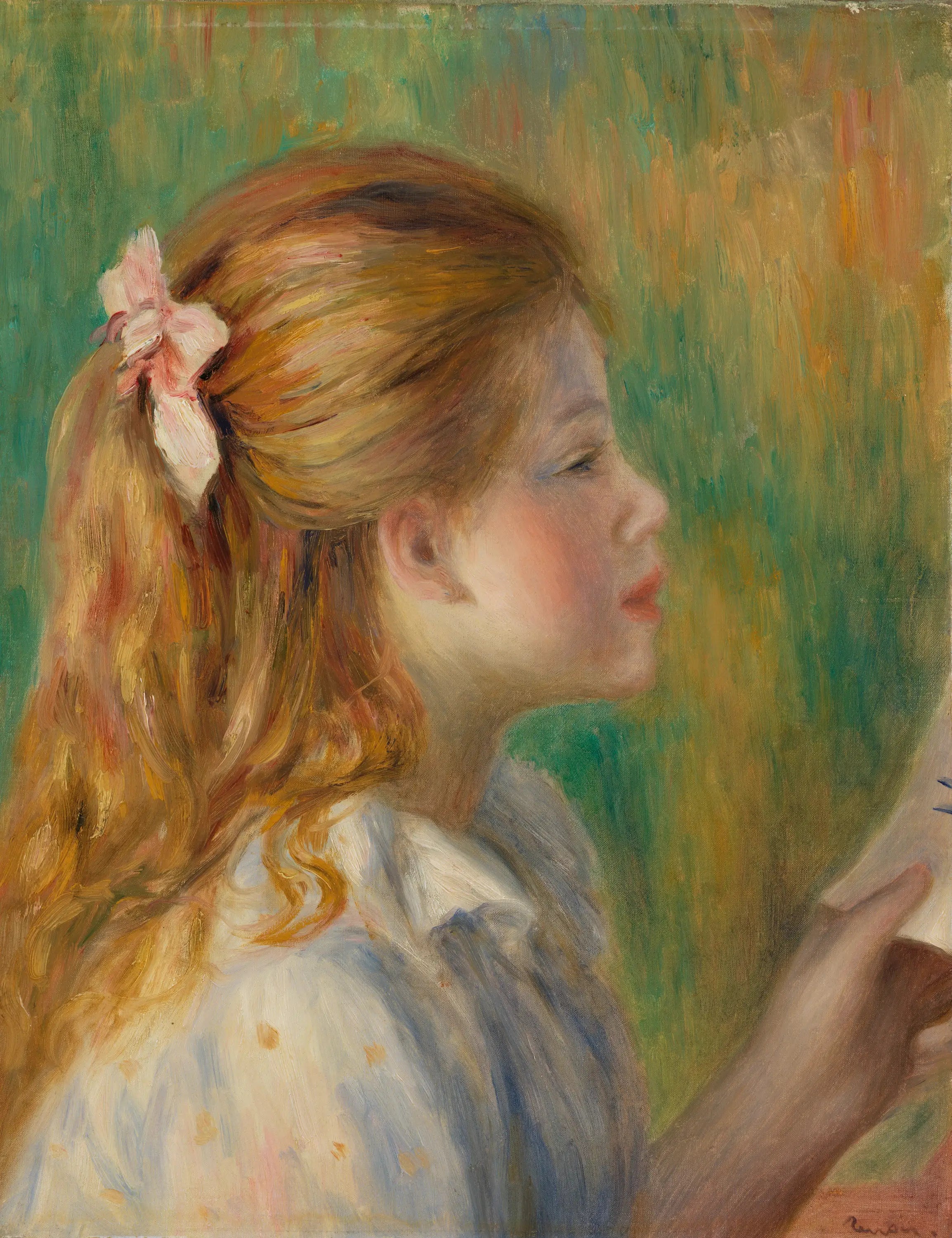 Reproduction du tableau « La Lecture - Pierre-Auguste Renoir » par Alpha Reproduction en peinture à l’huile
