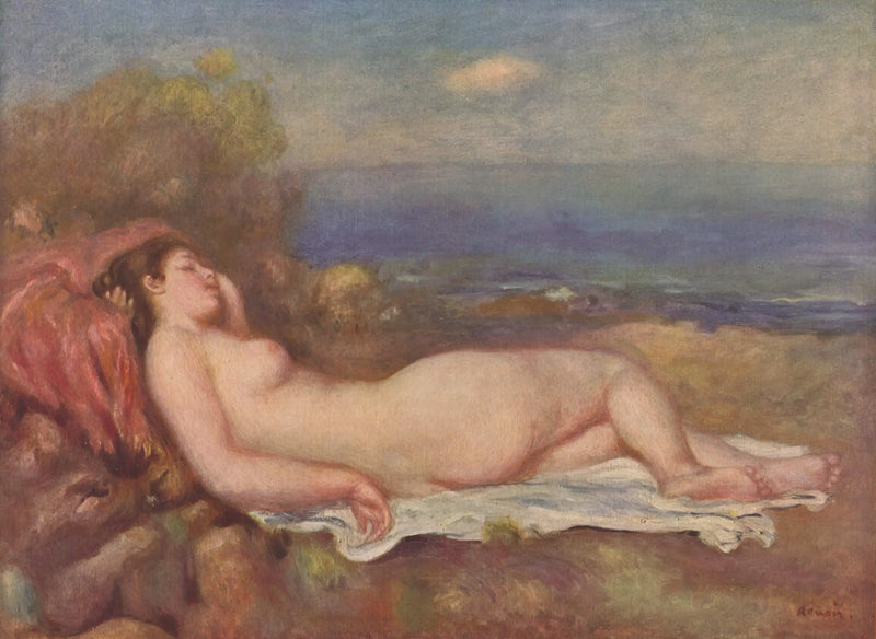 Sleeping by the Sea - Pierre-Auguste Renoir