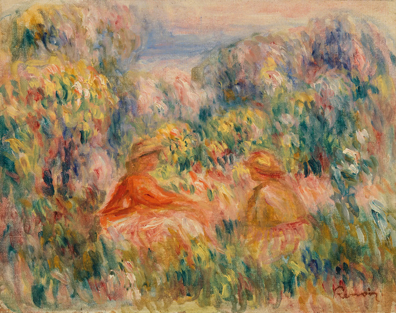 Two Women in a Landscape - Pierre-Auguste Renoir