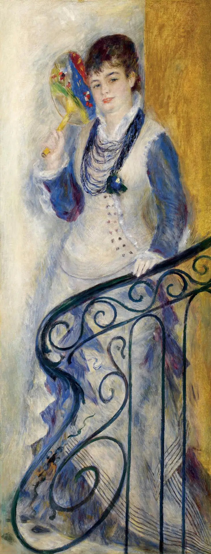 Woman on a Staircase - Pierre-Auguste Renoir