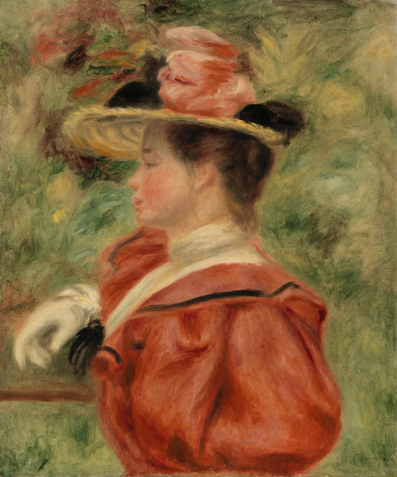Woman with Glove - Pierre-Auguste Renoir