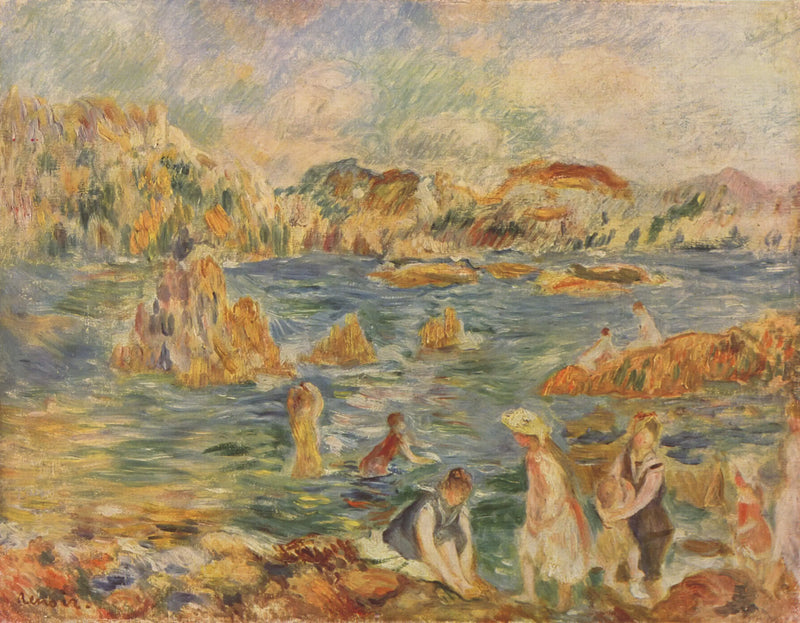 On the Beach at Guernsey - Pierre-Auguste Renoir