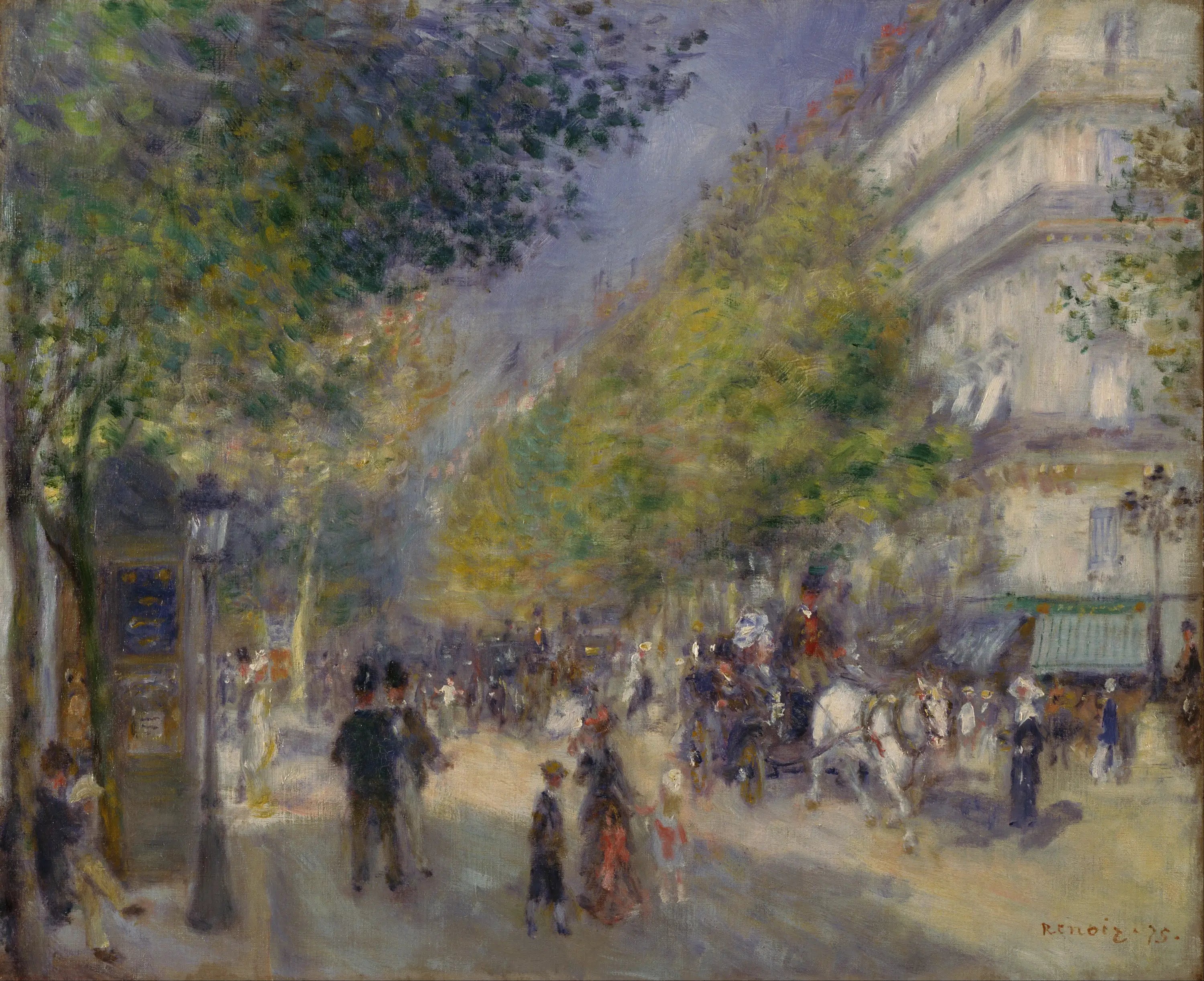 Reproduction du tableau « Les Grands Boulevards - Pierre-Auguste Renoir » par Alpha Reproduction en peinture à l’huile