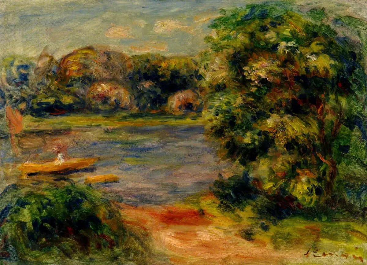 Reproduction du tableau « Le bateau sur le lac - Pierre-Auguste Renoir » par Alpha Reproduction en peinture à l’huile