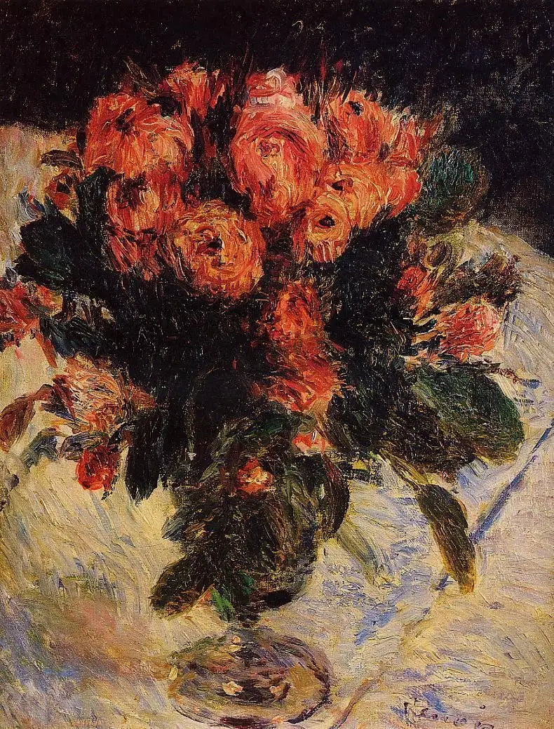 Moss Roses - Pierre-Auguste Renoir