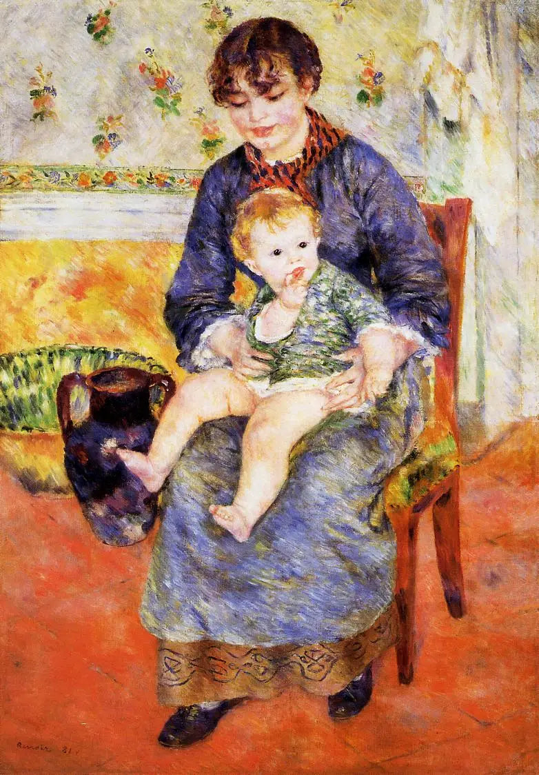 Reproduction du tableau « Jeune Mère - Pierre-Auguste Renoir » par Alpha Reproduction en peinture à l’huile