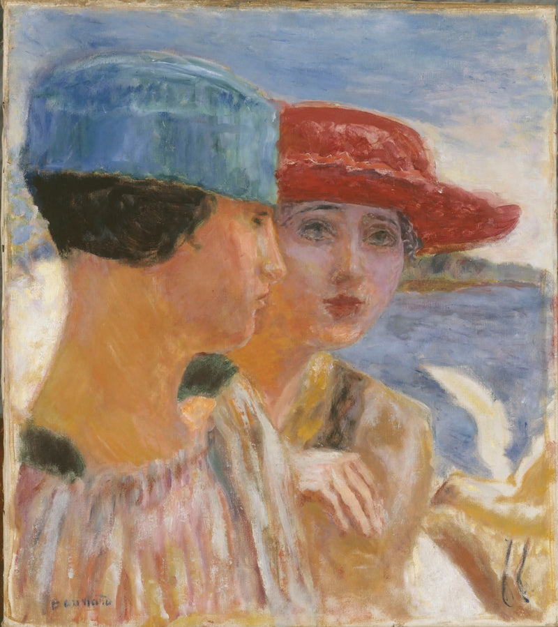 Young Girls with a Seagull - Pierre Bonnard