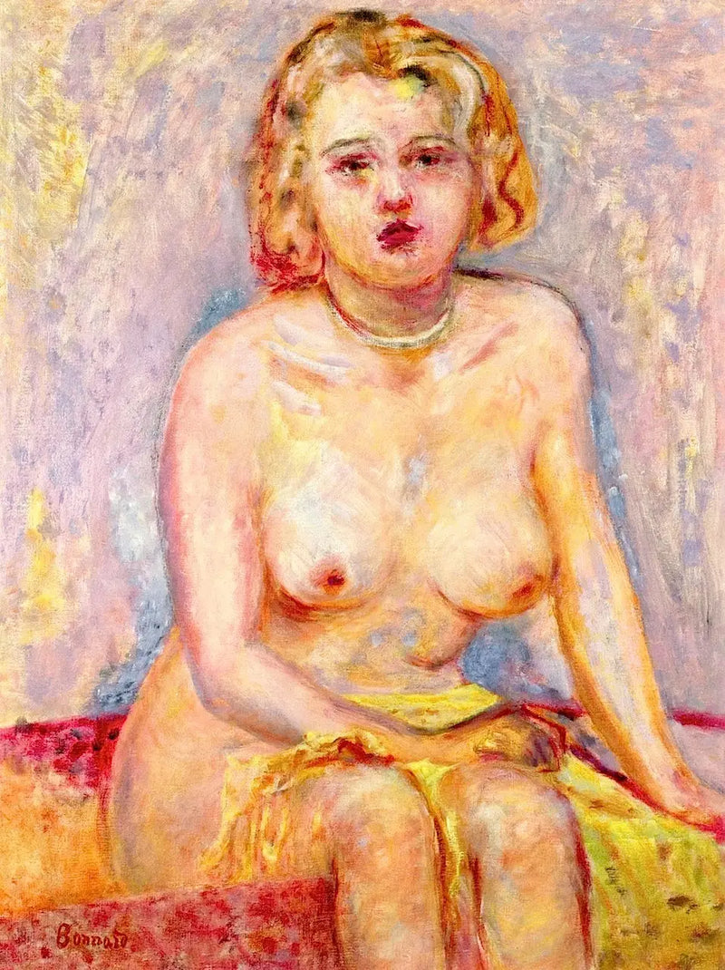 Nude Woman Sitting - Pierre Bonnard