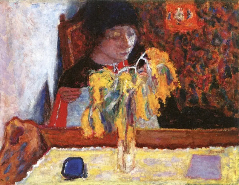 Woman with Mimosa - Pierre Bonnard