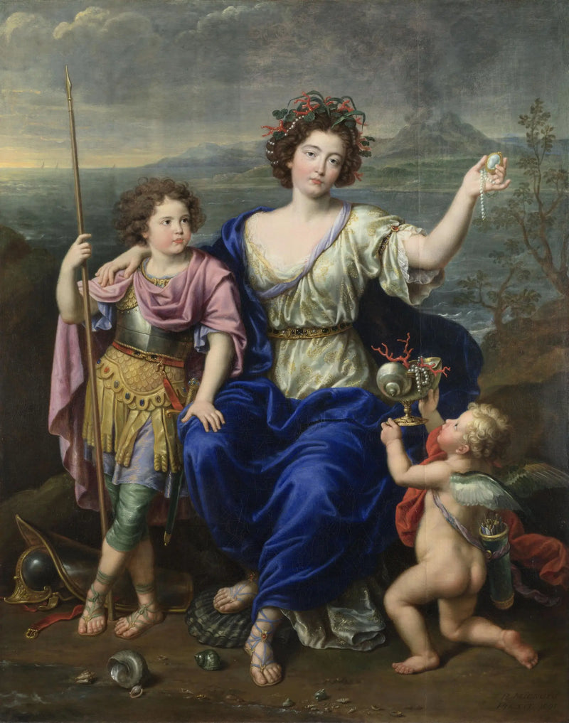 The Marquise de Seignelay and Two of Her Sons - Pierre Mignard