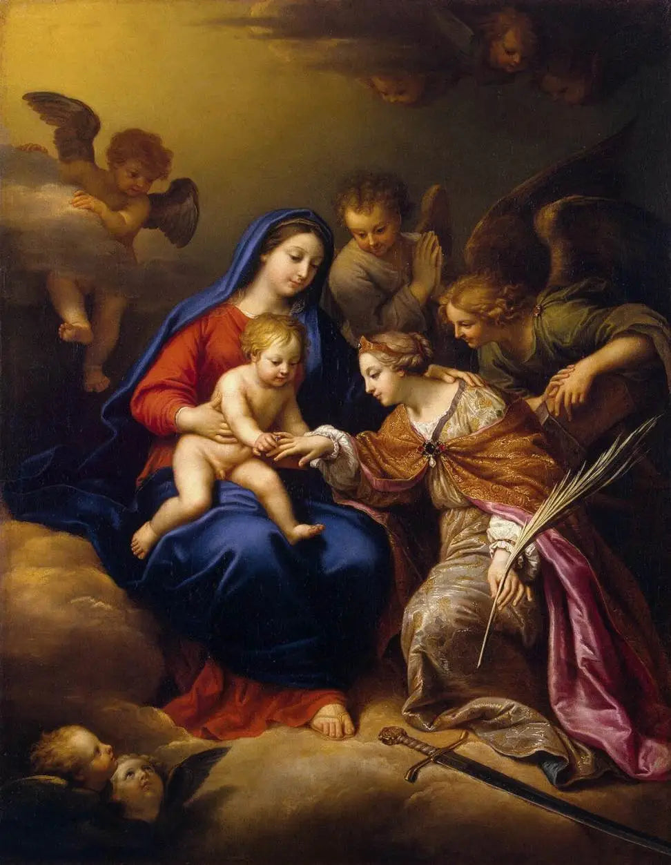 Le Mariage mystique de sainte Catherine (musée de l’Ermitage) - Pierre Mignard - Alpha Reproduction