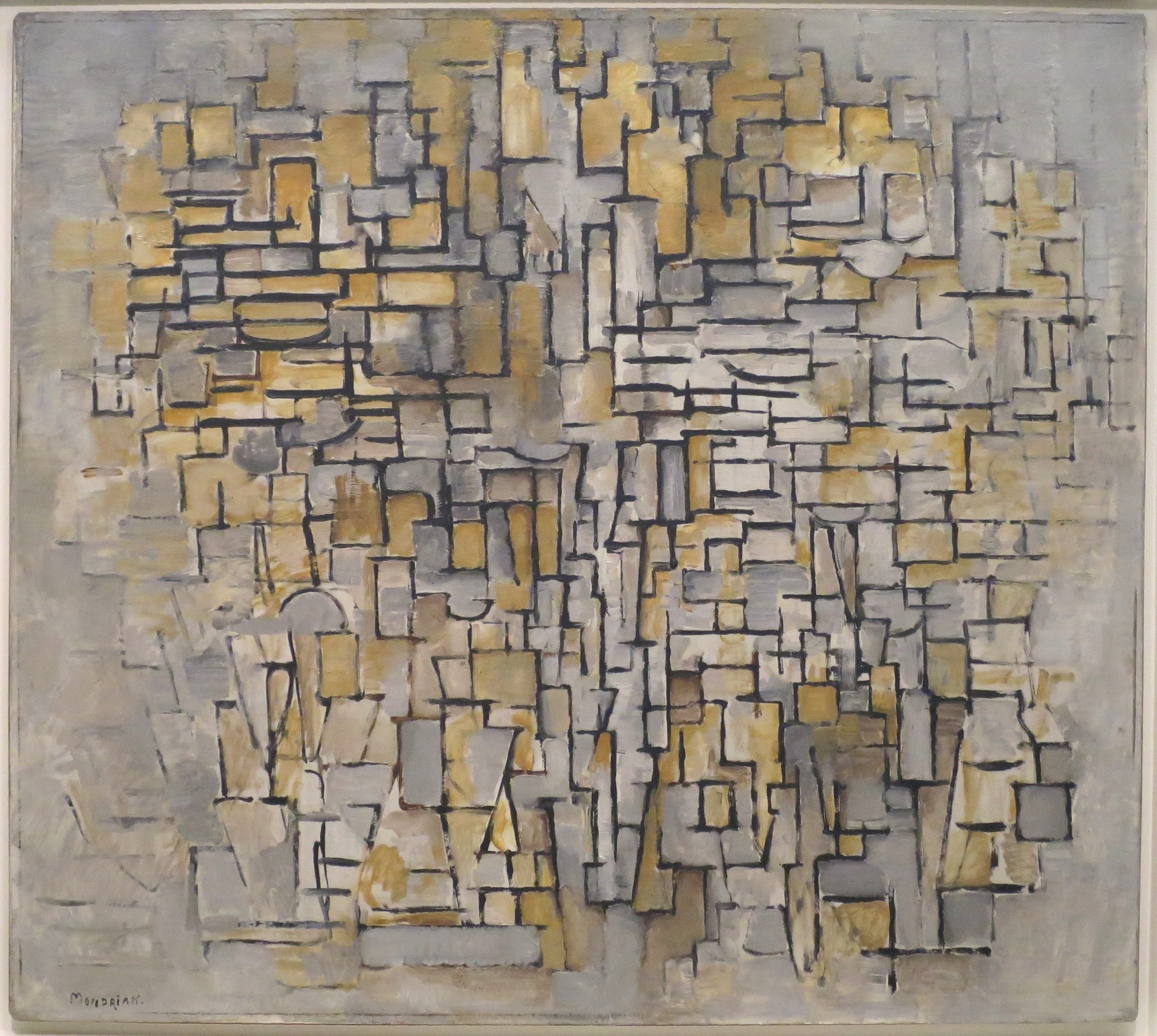 Reproduction du tableau « Tableau n° 2/Composition n° VII - Piet Mondrian » par Alpha Reproduction en peinture à l’huile