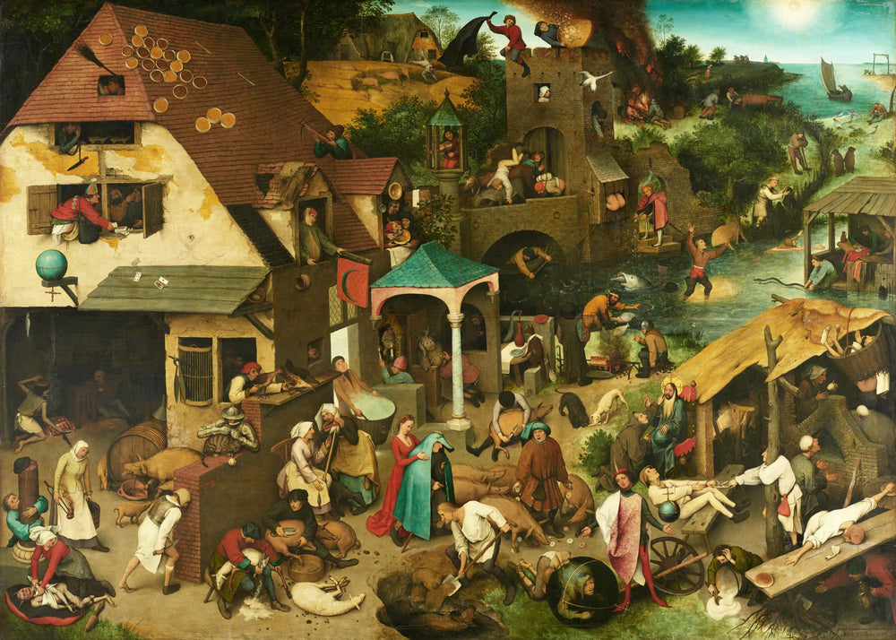 Les Proverbes flamands - Pieter Brueghel the Elder - Alpha Reproduction