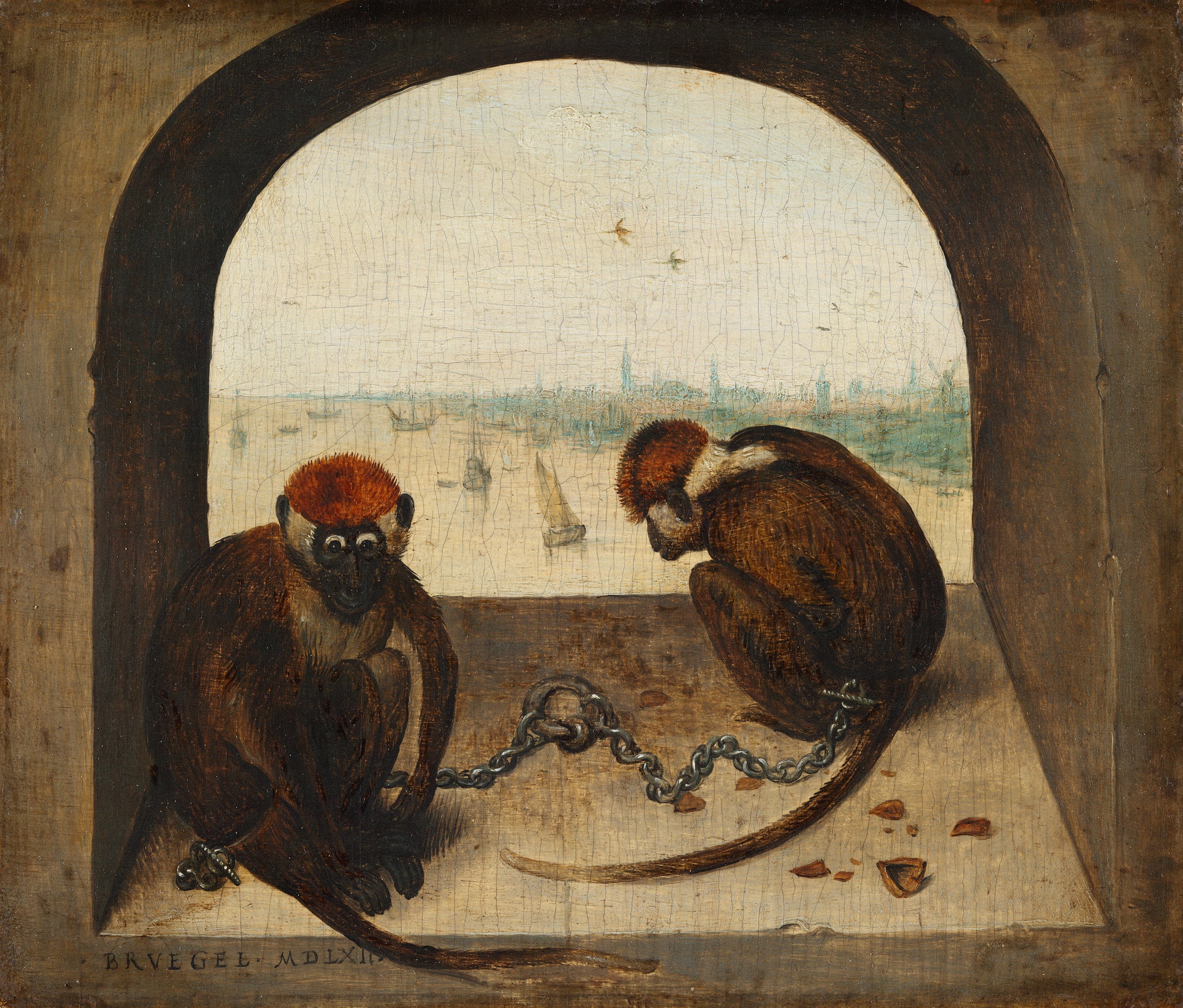 Two Monkeys - Pieter Brueghel the Elder