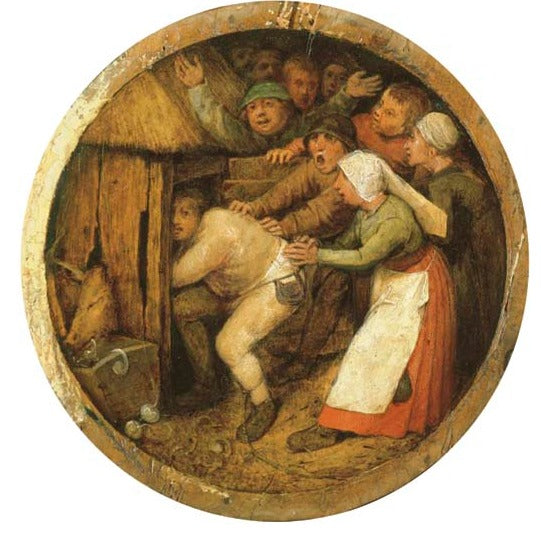 The Drunkard Pushed into the Pigsty - Pieter Brueghel the Elder