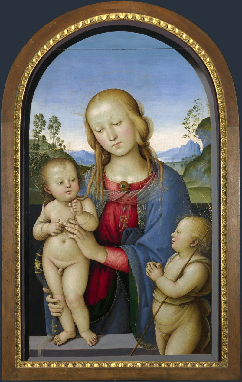 The Virgin and Child with Saint John - Pietro Perugino
