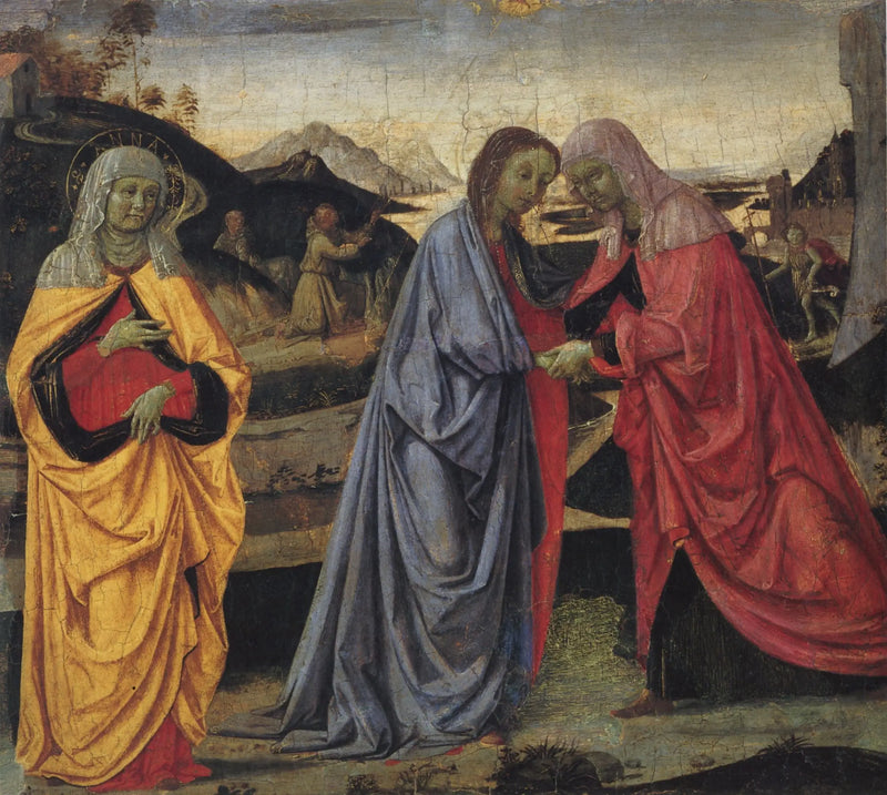 The Visitation of the Virgin with Saint Anne - Pietro Perugino