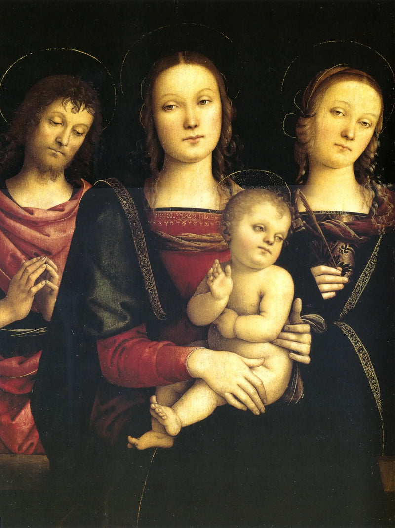 The Virgin and Child between Saints John the Baptist and Catherine of Alexandria - Pietro Perugino