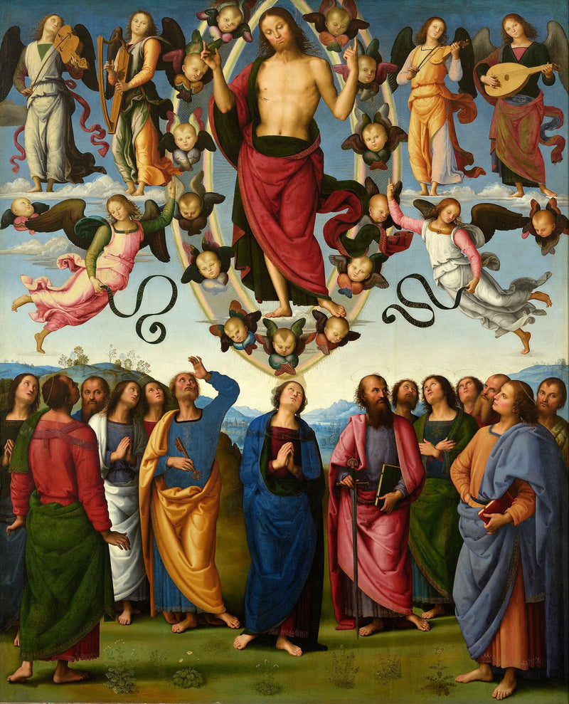 The Ascension of Christ in the presence of the Virgin and the apostles - Pietro Perugino
