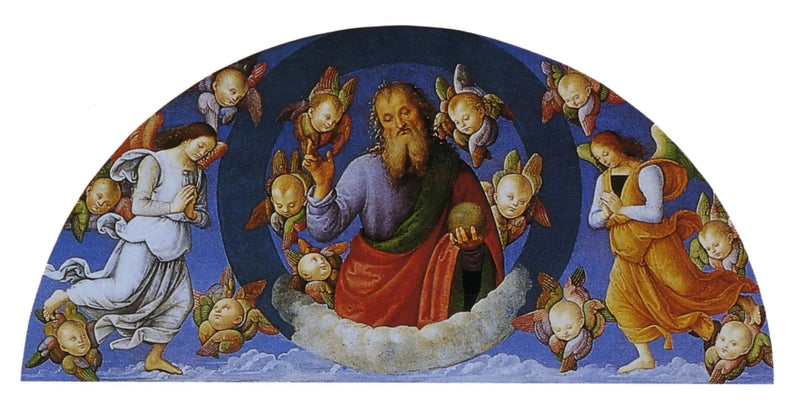 God the Father blessing among the angels - Pietro Perugino