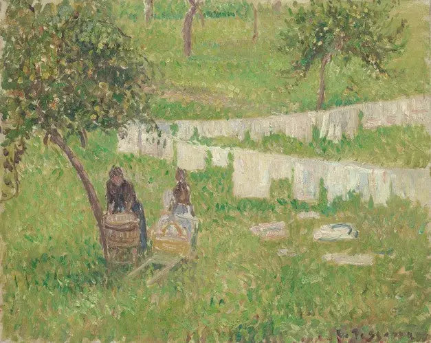 The Laundry at Éragny - Camille Pissarro