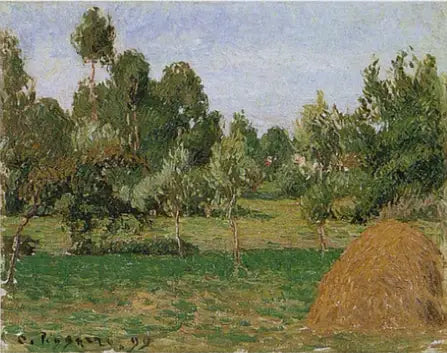 Reproduction du tableau « Le fond du pré à Eragny, avec meule à droite - Camille Pissarro » par Alpha Reproduction en peinture à l’huile