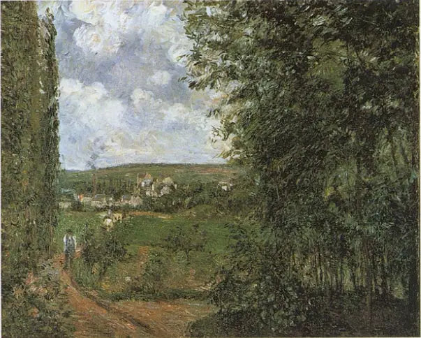 View from the Gratte-Coqs Coast, Pontoise - Camille Pissarro