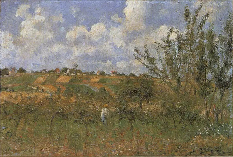 View from the Gratte-Coqs Coast, Pontoise - Camille Pissarro